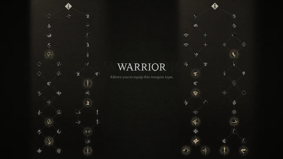 Árboles de traits de armas del Guerrero para longsword y greatsword en ArcheAge Chronicles
