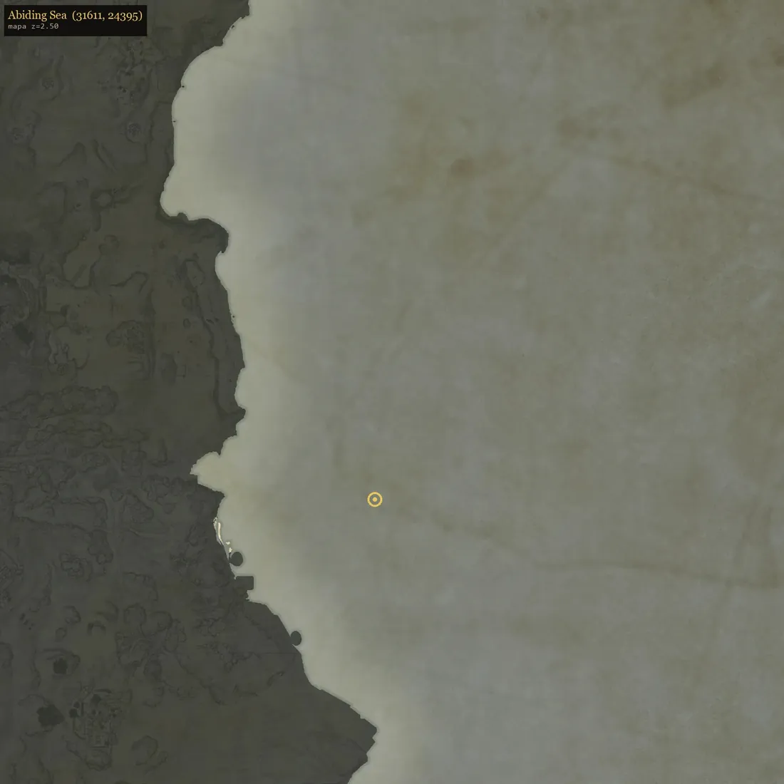 Vista del mapa de Abiding Sea.