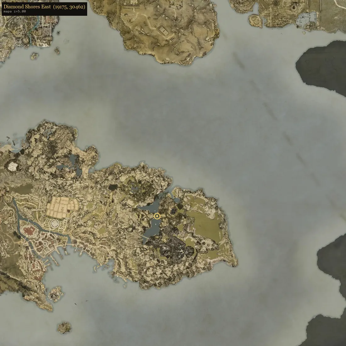 Vista del mapa de Diamond Shores East.