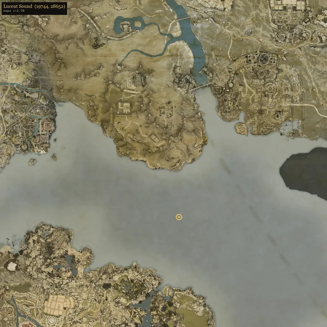 Vista del mapa de Lucent Sound.